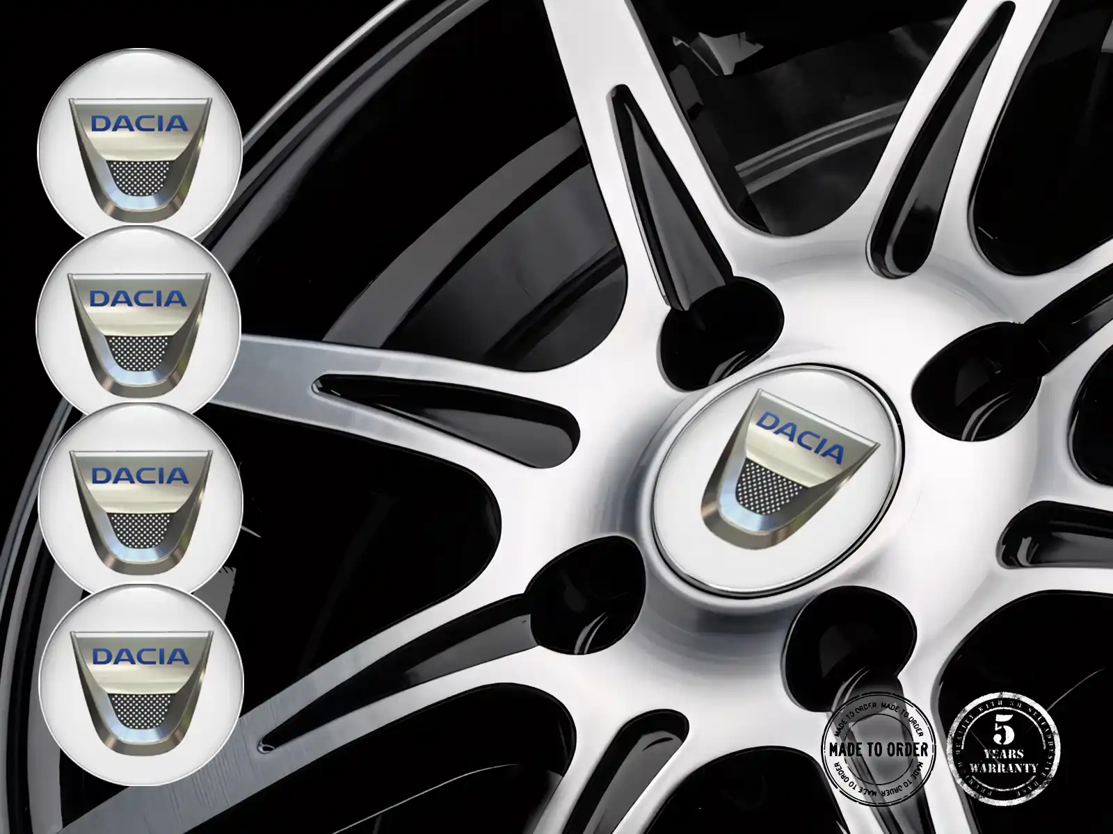Dacia Calcomanías de Aro Edición Emblemas Estilo de Silicona